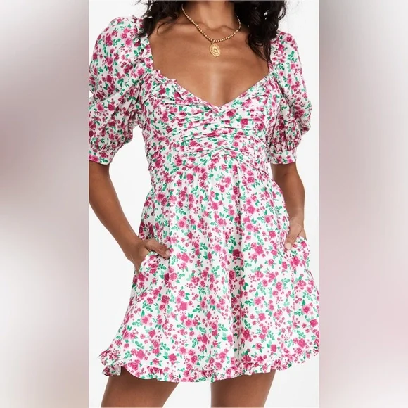 For Love and Lemons Petal Mini Dress